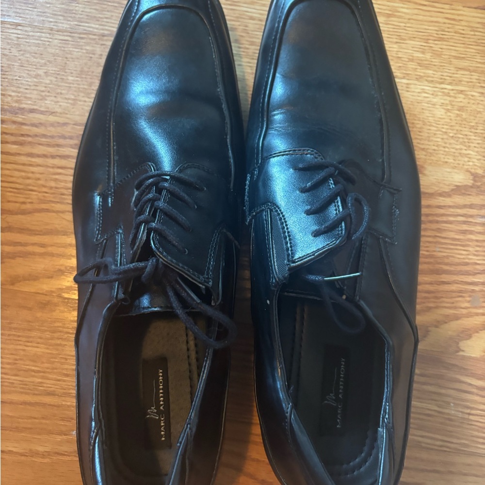 Marc Anthony Black Leather Oxford Shoes